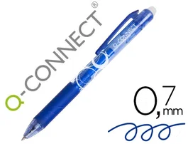 Q-connect Bolígrafo Retractil Borrable Tinta Gel Punta 0,7 mm Color Azul