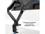 Fellowes Platinum Series Dual Arm Brazo para Doble Monitor Plano, Soporte Ajustable VESA hasta 9kg por Pantalla, 27 Pulgadas