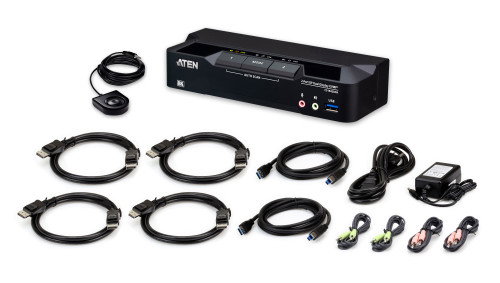 ATEN CS1942DPA Conmutador KVM de doble monitor con 2 puertos USB 3.0 y DisplayPort 8K
