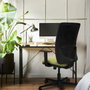 PIQUERAS Y CRESPO Silla de oficina Zulema con Mecanismo Sincro, Azul cielo y Gris