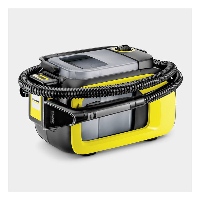 Kärcher SE 3-18 Compact Aspirador Mochila Inalámbrico 18V para Alfombras, Tanque 1.9L, Color Negro/Amarillo, sin Batería ni Cargador Kärcher SE 3-18 Compact Aspirador Mochila Inalámbrico 18V para Alfombras, Tanque 1.9L, Color Negro/Amarillo, sin Batería ni Cargador