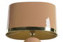 DKD Home Decor Lámpara de sobremesa de hierro lacado rosa y dorado
