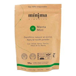 MINIMA ORGANICS Dentifrico En Polvo Sabor Menta 120G