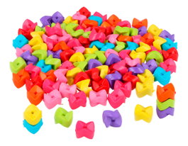 Innspiro Cuentas de Plástico para Encajar Multicolor Opaco 9x7mm (650u)