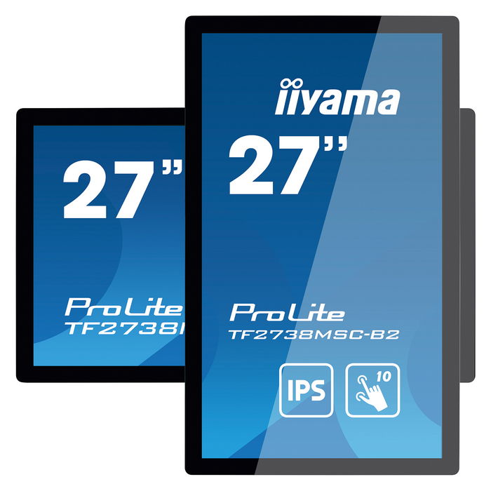Iiyama ProLite TF2738MSC-B2 - Monitor táctil IPS de 27" Full HD (1920x1080), 5ms, 500 cd/m², HDMI, DVI, DisplayPort, USB, VESA, Negro Iiyama ProLite TF2738MSC-B2 - Monitor táctil IPS de 27" Full HD (1920x1080), 5ms, 500 cd/m², HDMI, DVI, DisplayPort, USB, VESA, Negro