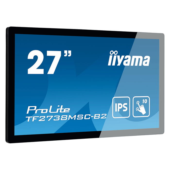 Iiyama ProLite TF2738MSC-B2 - Monitor táctil IPS de 27" Full HD (1920x1080), 5ms, 500 cd/m², HDMI, DVI, DisplayPort, USB, VESA, Negro Iiyama ProLite TF2738MSC-B2 - Monitor táctil IPS de 27" Full HD (1920x1080), 5ms, 500 cd/m², HDMI, DVI, DisplayPort, USB, VESA, Negro