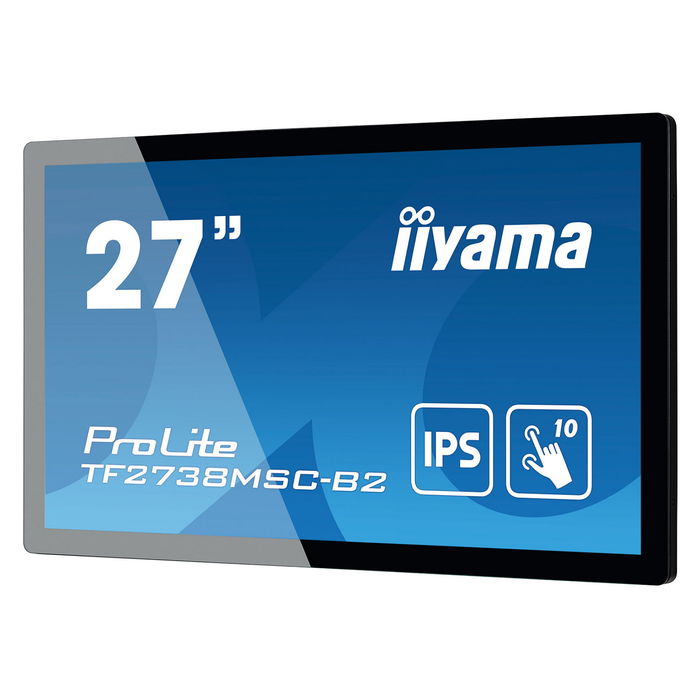 Iiyama ProLite TF2738MSC-B2 - Monitor táctil IPS de 27" Full HD (1920x1080), 5ms, 500 cd/m², HDMI, DVI, DisplayPort, USB, VESA, Negro Iiyama ProLite TF2738MSC-B2 - Monitor táctil IPS de 27" Full HD (1920x1080), 5ms, 500 cd/m², HDMI, DVI, DisplayPort, USB, VESA, Negro