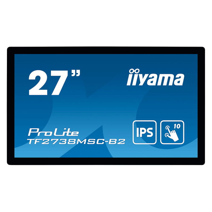 Iiyama ProLite TF2738MSC-B2 - Monitor táctil IPS de 27" Full HD (1920x1080), 5ms, 500 cd/m², HDMI, DVI, DisplayPort, USB, VESA, Negro Iiyama ProLite TF2738MSC-B2 - Monitor táctil IPS de 27" Full HD (1920x1080), 5ms, 500 cd/m², HDMI, DVI, DisplayPort, USB, VESA, Negro