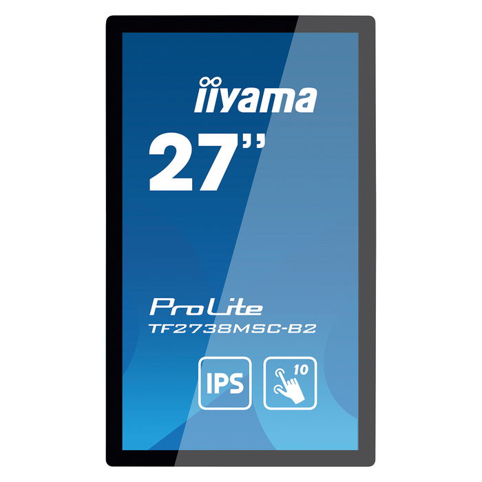 Iiyama ProLite TF2738MSC-B2 - Monitor táctil IPS de 27" Full HD (1920x1080), 5ms, 500 cd/m², HDMI, DVI, DisplayPort, USB, VESA, Negro Iiyama ProLite TF2738MSC-B2 - Monitor táctil IPS de 27" Full HD (1920x1080), 5ms, 500 cd/m², HDMI, DVI, DisplayPort, USB, VESA, Negro