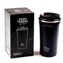 Vaso Termo Acero Inoxidable Negro