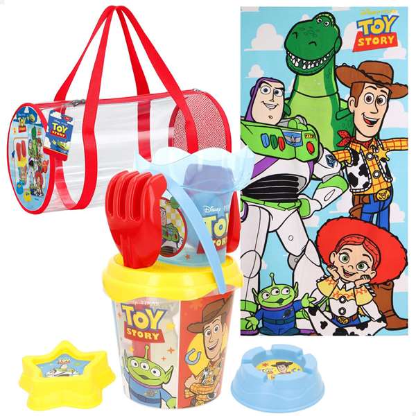 Disney Set de playa Toy Story con mochila, cubo y accesorios Disney Set de playa Toy Story con mochila, cubo y accesorios
