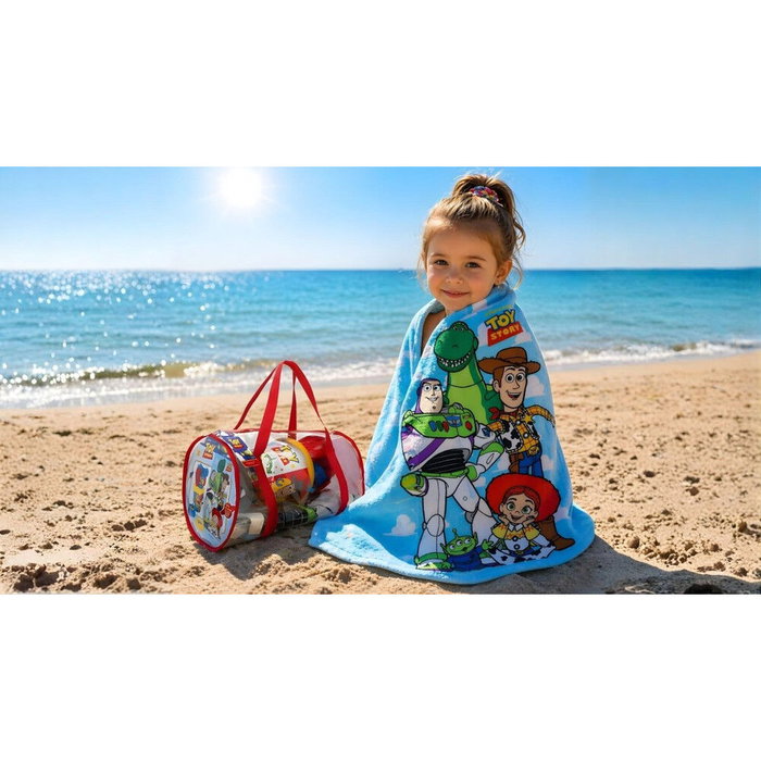 Disney Pixar Toy Story Set Playa 7 Piezas Cubo Toalla Bolsa Rastrillo Pala +18 Meses