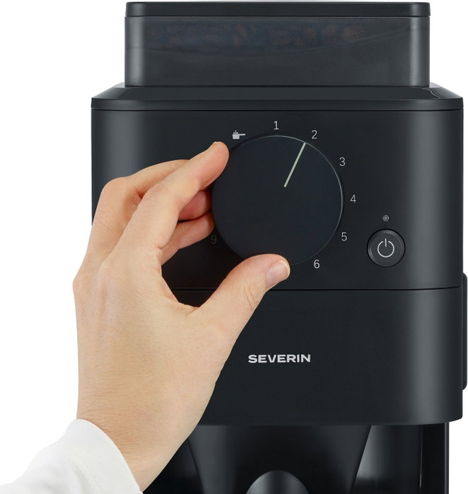 Severin KA 9215 Cafetera de goteo con molinillo Negro Mate Severin KA 9215 Cafetera de goteo con molinillo Negro Mate