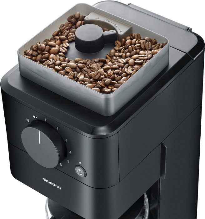 Severin KA 9215 Cafetera de goteo con molinillo Negro Mate Severin KA 9215 Cafetera de goteo con molinillo Negro Mate