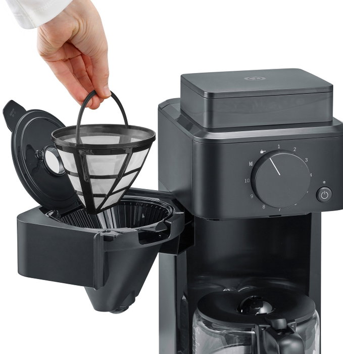 Severin KA 9215 Cafetera de goteo con molinillo Negro Mate Severin KA 9215 Cafetera de goteo con molinillo Negro Mate