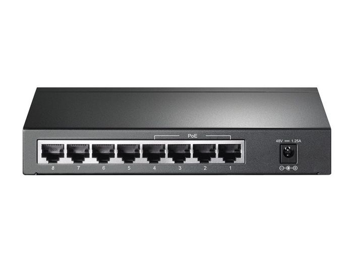 Omada Switch 8-Puertos Gigabit TL-SG1008P con 4-Puertos PoE de 53W, 8x 10/100/1000 Mbps RJ45, 16 Gbps, Gris, para IP Cámaras y AP Omada Switch 8-Puertos Gigabit TL-SG1008P con 4-Puertos PoE de 53W, 8x 10/100/1000 Mbps RJ45, 16 Gbps, Gris, para IP Cámaras y AP