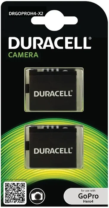 Duracell Batería de iones de litio 1160 mAh para GoPro Hero 4 Duracell Batería de iones de litio 1160 mAh para GoPro Hero 4