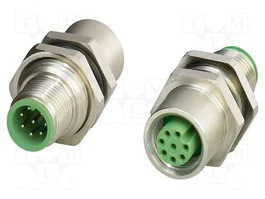PHOENIX CONTACT Conector M12 de 8 pines, recto, IP67, para panel