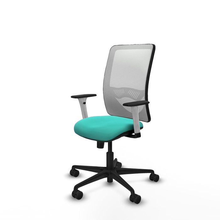 PIQUERAS Y CRESPO Silla de oficina Zulema Turquesa y Blanco