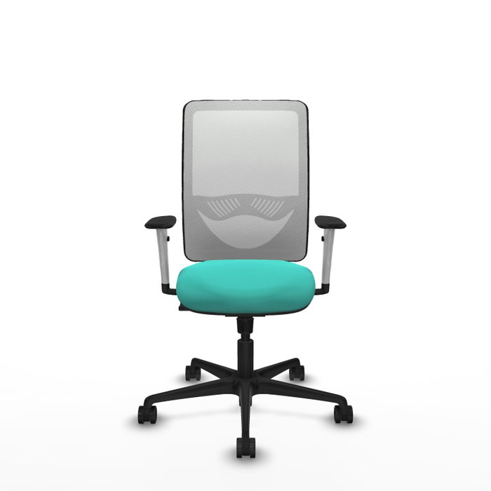 PIQUERAS Y CRESPO Silla de oficina Zulema Turquesa y Blanco