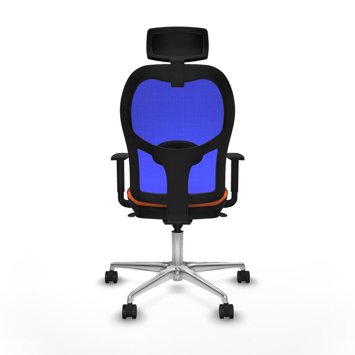 PIQUERAS Y CRESPO Silla de oficina Jorquera con mecanismo Sincro, Naranja y Azul