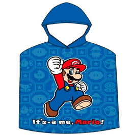 NINTENDO Poncho Toalla Super Mario Bros Algodon 55x110cm