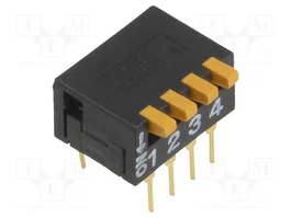 Aratas (Formerly Omron Components) A6DR-4100 DIP-SWITCH de 4 secciones