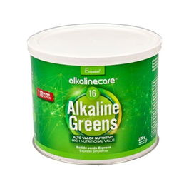 ALKALINE CARE 16 Greens Polvo 220Gr. Batido Verde Completo con 16 Verduras para Equilibrar pH y Nutrir el Organismo