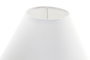 DKD Home Decor Lámpara Sobremesa Scandi Blanco Blanco Roto Metal Poliéster 22 x 34 x 22 cm