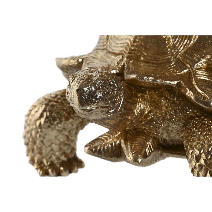 DKD Home Decor Cubitera con Figura de Resina Dorado Tropical
