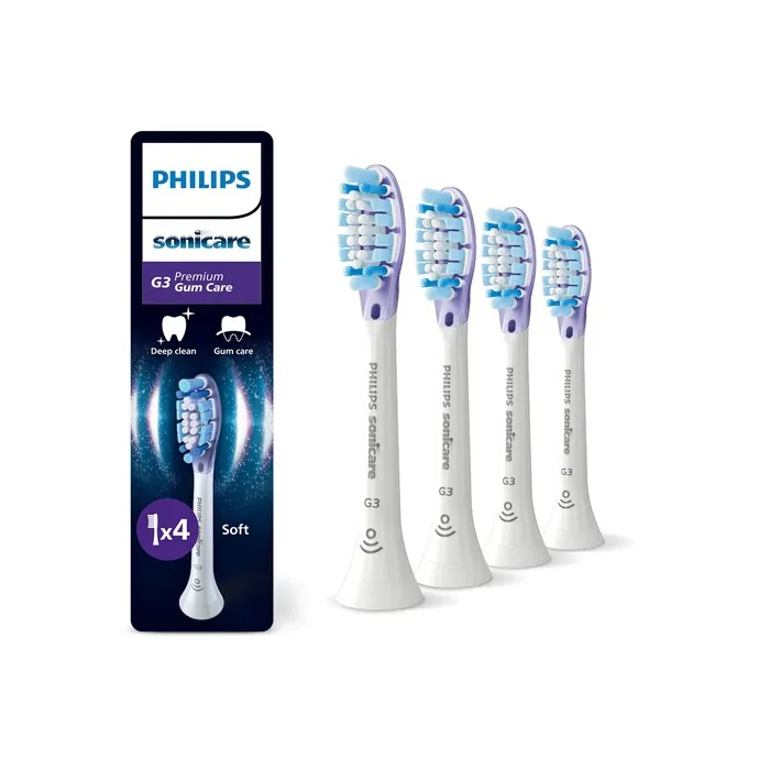 Philips HX9054/87 Cabezales de Cepillo Estándar para Cepillos Eléctricos Sónicos, Paquete de 4 Unidades