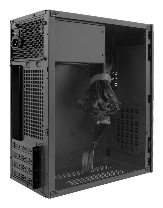 CoolBox Carcasa PC Micro ATX COO-PCM440-0C Negro, Sin Fuente, 160 x 350 x 310 mm, 2x USB 3.0, 1x USB 2.0, HD Audio, Bahias 2.5/3.5", Admite Tarjeta Grafica 250 mm