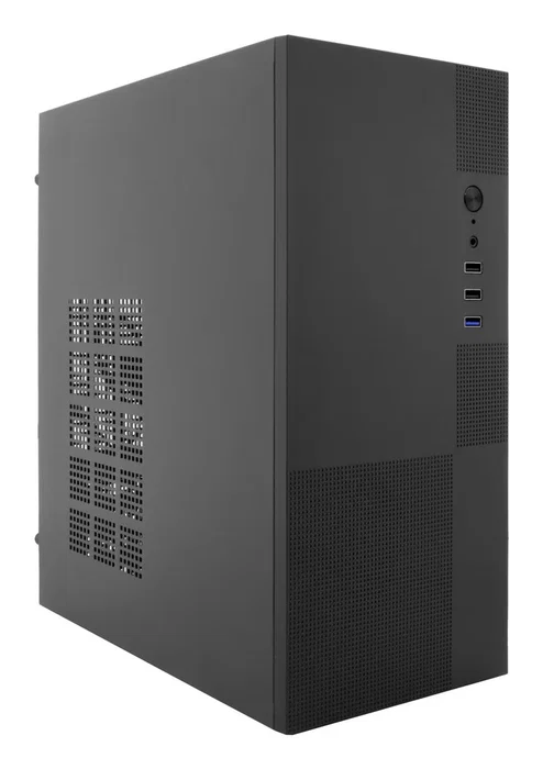 CoolBox Carcasa PC Micro ATX COO-PCM440-0C Negro, Sin Fuente, 160 x 350 x 310 mm, 2x USB 3.0, 1x USB 2.0, HD Audio, Bahias 2.5/3.5", Admite Tarjeta Grafica 250 mm
