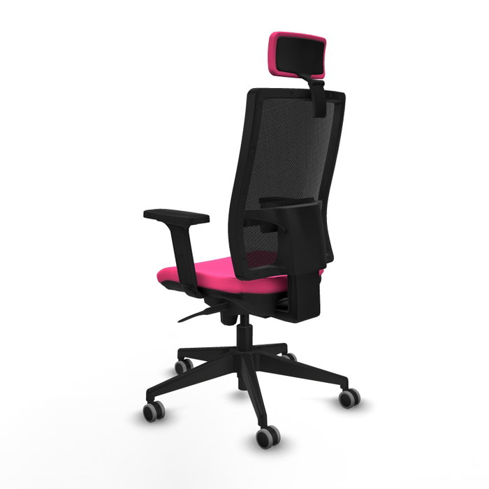 PIQUERAS Y CRESPO Silla de oficina Horna Rosa y Negro