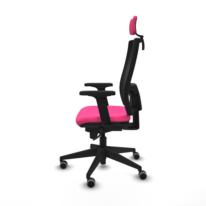PIQUERAS Y CRESPO Silla de oficina Horna Rosa y Negro