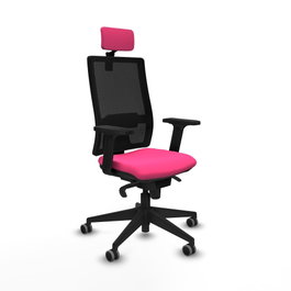 PIQUERAS Y CRESPO Silla de oficina Horna Rosa y Negro