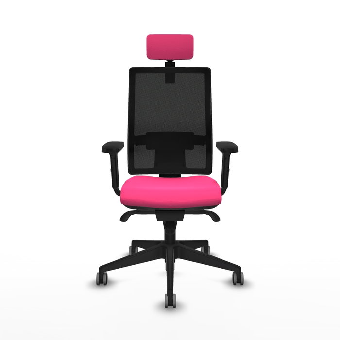 PIQUERAS Y CRESPO Silla de oficina Horna Rosa y Negro