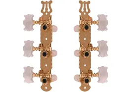 YELLOWPTS Clavijeros Para Guitarra Clásica En Forma De Mariposa, Puente De Clavijas Metálico Dorado