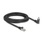 DeLOCK 80919 Cable de red GigE Cat6 S/FTP 3 m Negro con conectores RJ45 angulares