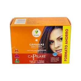 NOVADIET Capilare Anticaida Del Cabello 120 Cápsulas con Zinc, Biotina y Selenio para el Mantenimiento del Cabello