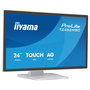 iiyama T2452MSC-W2AG Monitor Táctil Full HD de 24 Pulgadas IPS, 1920 x 1080 Pixeles, 120 Hz, 5 ms, Blanco, con Altavoces, USB-C y Montaje VESA 100x100