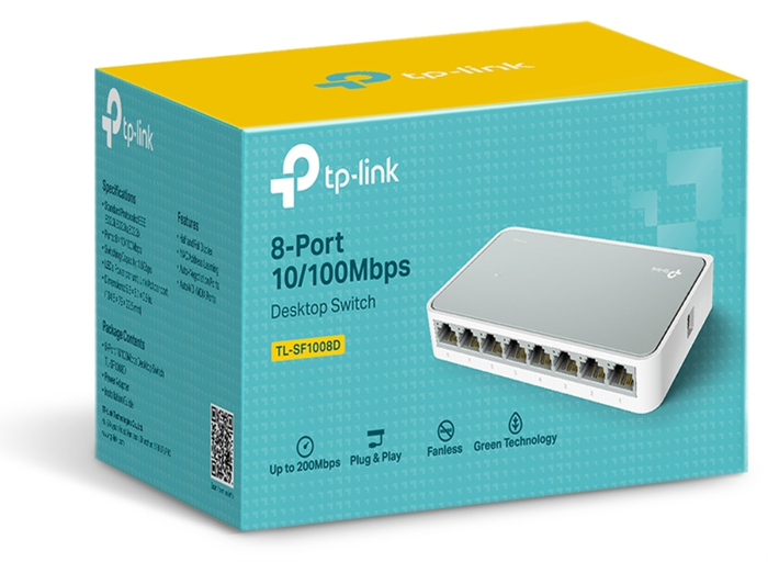 TP-Link TL-SF1008D Switch Fast Ethernet de 8 puertos Blanco
