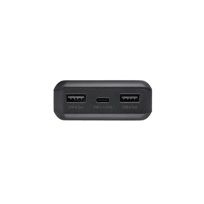 Intenso B10000 Power Bank Batería Externa 10000 mAh Polímero de Litio Negro con 1x USB-C y 2x USB-A, Indicador LED, Probada en Alemania
