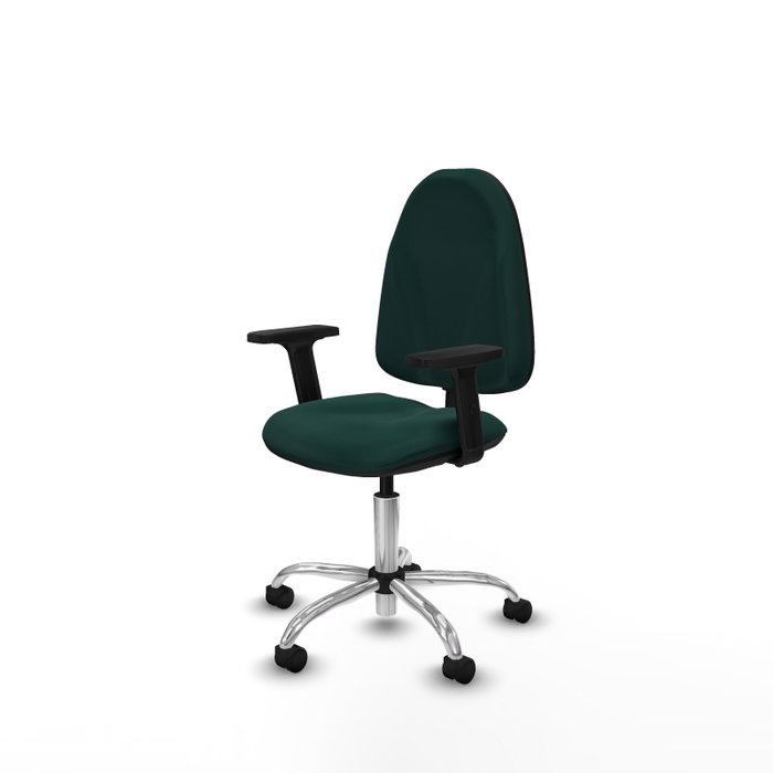 PIQUERAS Y CRESPO Silla de oficina Algarra Verde botella con Brazos 2D PIQUERAS Y CRESPO Silla de oficina Algarra Verde botella con Brazos 2D