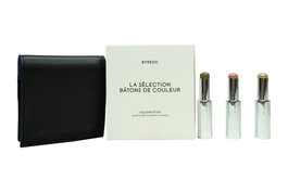 Byredo Blue Colour Stick Gift Set 3g Solar Flare + 3g Flower Play + 3g Kumato + Leather Pouch