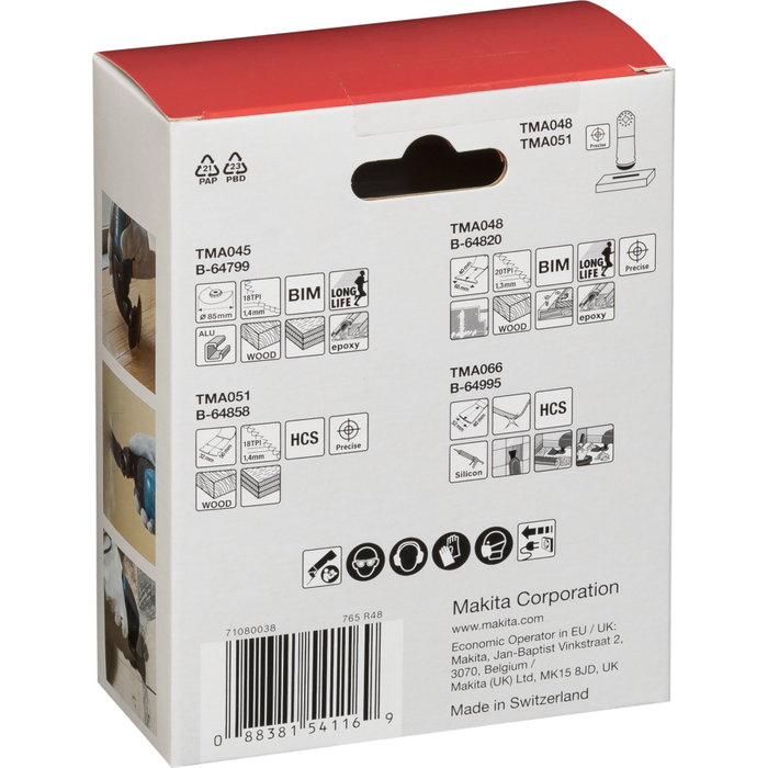 Makita Set de 4 piezas para herramientas multifunción B-67505 Makita Set de 4 piezas para herramientas multifunción B-67505