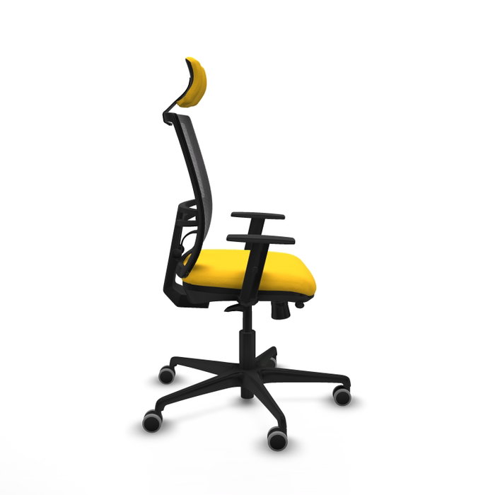 PIQUERAS Y CRESPO Silla de oficina Yunquera con mecanismo Sincro/Traslack, Amarillo y Negro PIQUERAS Y CRESPO Silla de oficina Yunquera con mecanismo Sincro/Traslack, Amarillo y Negro