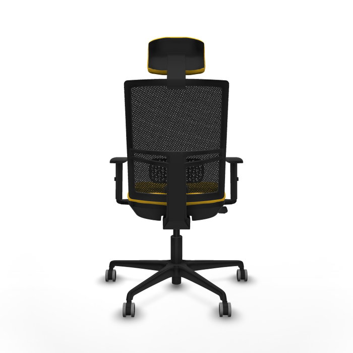 PIQUERAS Y CRESPO Silla de oficina Yunquera con mecanismo Sincro/Traslack, Amarillo y Negro PIQUERAS Y CRESPO Silla de oficina Yunquera con mecanismo Sincro/Traslack, Amarillo y Negro
