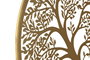 DKD Home Decor Decoración de Pared de Metal Árbol Dorado 40x40 cm