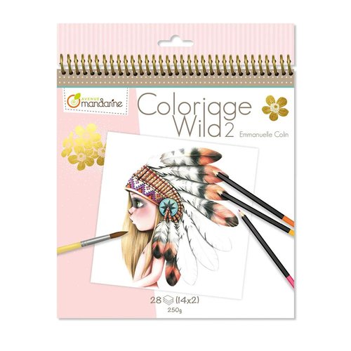 Libro De Colorear Avenue Mandarine Coloriage Wild 2 250G 28H Libro De Colorear Avenue Mandarine Coloriage Wild 2 250G 28H